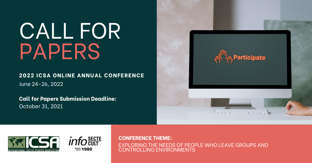 Cult News 101 - CultNEWS101 Library: Call for Papers: ICSA 2022 Annual ...